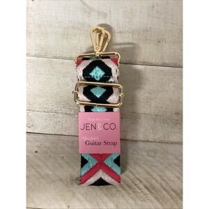 Jen & Co Multicolor Aztec Adjustable Guitar Strap Fast Shipping